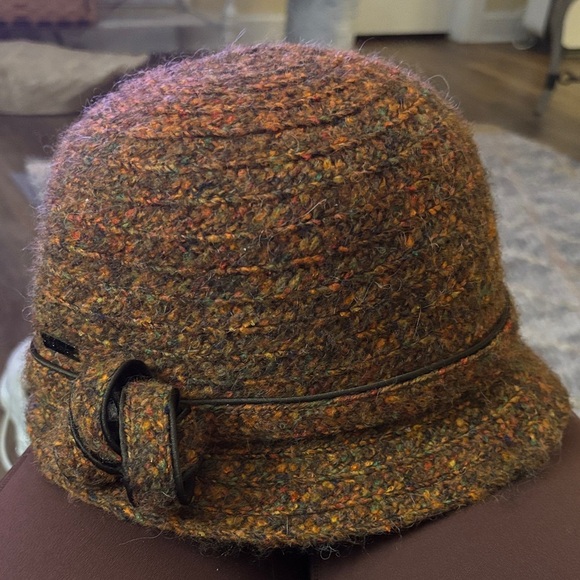 BETMAR NEW YORK HAT Weave Burnt Orange Brown Wool Blend Logo Design - Picture 10 of 12